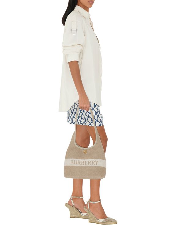 Small Logo Canvas Shoulder Bag, , hi-res