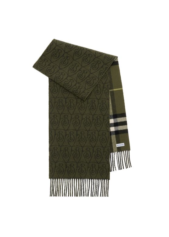 Reversible B Shield Cashmere Scarf, , hi-res