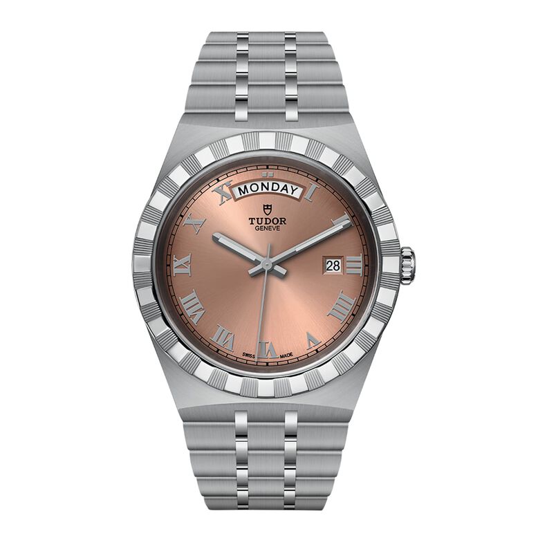 Royal 41mm Steel Case Salmon Dial, , hi-res