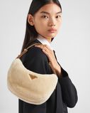 Prada Arqu&eacute; shearling and leather shoulder bag, , hi-res