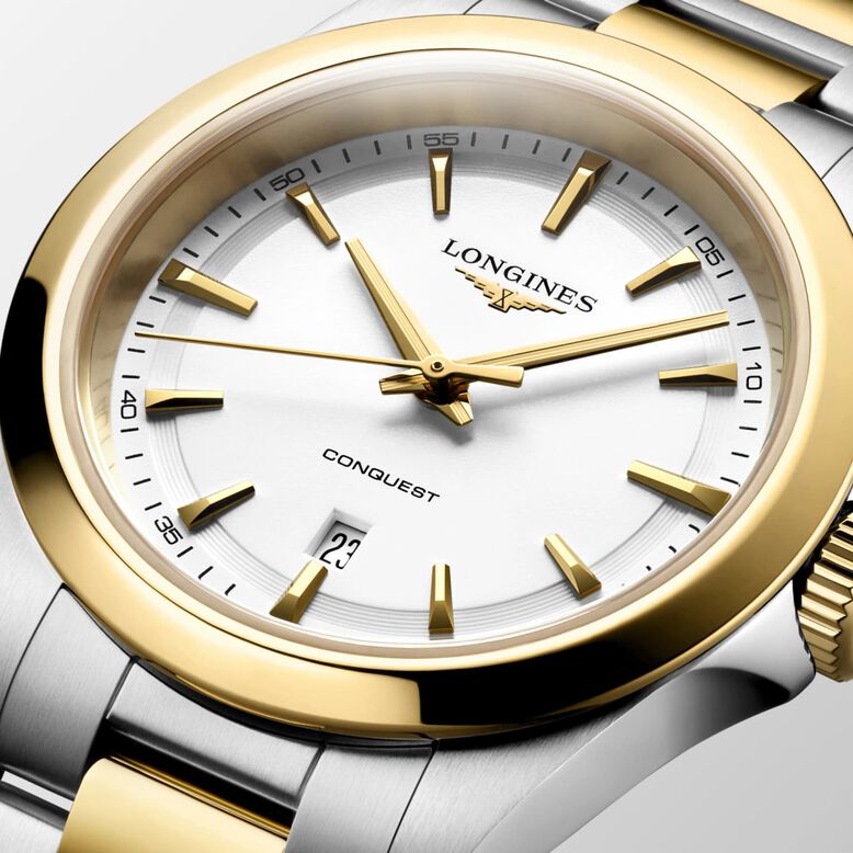 Conquest Quartz 30mm Ladies Watch Bi-Colour White, , hi-res