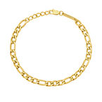 Figaro Chain Bracelet Gold Finish 
