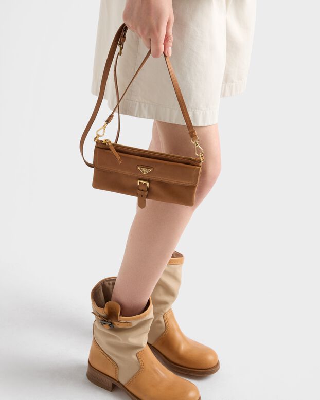 Nappa leather wallet with shoulder strap, , hi-res
