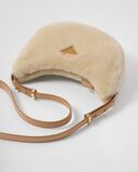 Prada Arqu&eacute; shearling and leather shoulder bag, , hi-res