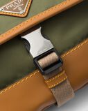 Re-Nylon and leather shoulder bag, , hi-res