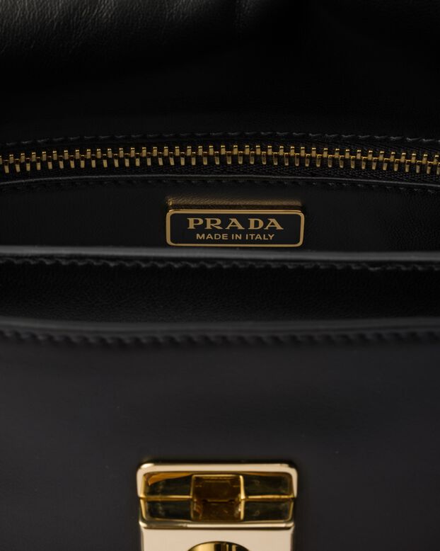 Prada Soft Sound small leather shoulder bag with charms, , hi-res