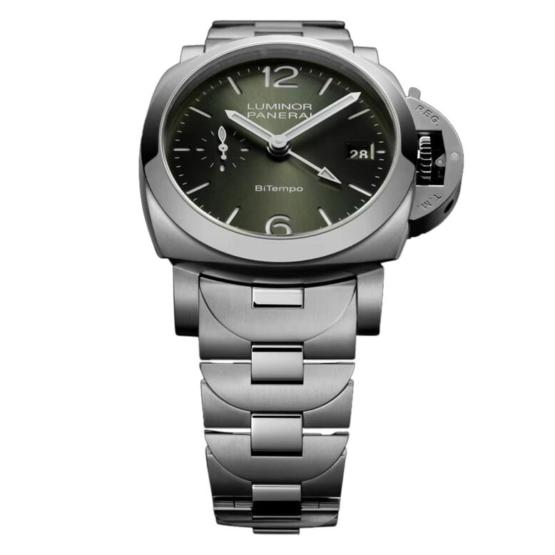 Luminor Quaranta BiTempo 40mm Mens Watch Green, , hi-res