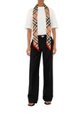 Skinny Check Silk Scarf, , hi-res