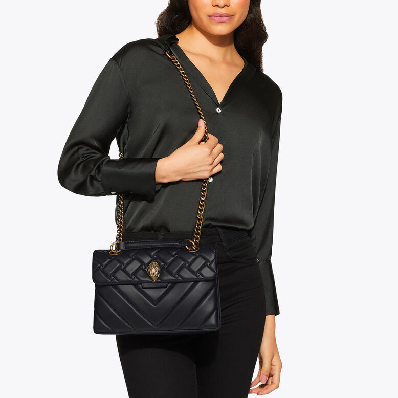 LEATHER KENSINGTON X BAG, , hi-res