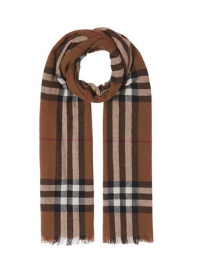 Check Cashmere Scarf