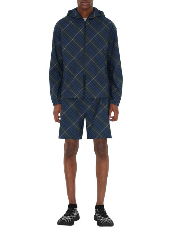 Check Twill Hooded Jacket, , hi-res