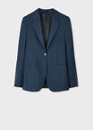 PETROL BLUE TRAVEL WOOL 2 BTN JACKET