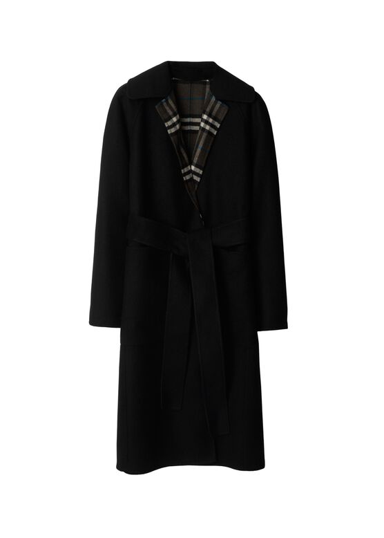 Reversible Wool Wrap Coat, , hi-res