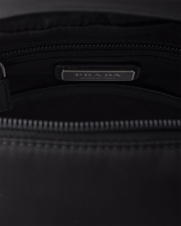 Re-Nylon and Saffiano leather backpack, , hi-res