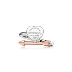 Return to Tiffany™ Lovestruck Heart Tag Ring in Silver and Rose Gold - Size 8 1/2