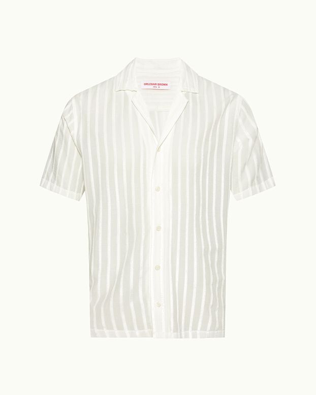 Maitan Tonal Chenille Stripe White, , hi-res
