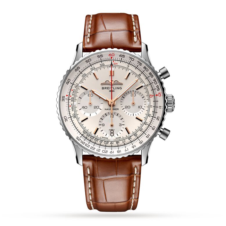 Navitimer B01 Chronograph 41 Stainless Steel Watch, , hi-res