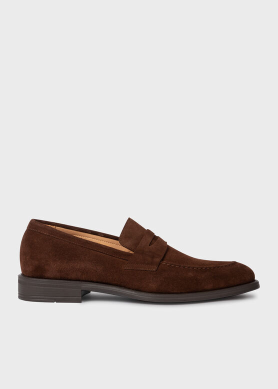 PS Paul Smith Brown Suede &#39;Remi&#39; Loafers, , hi-res