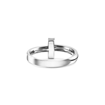 Tiffany T T1 Ring in White Gold, 2.5 mm Wide - Size 6, , hi-res