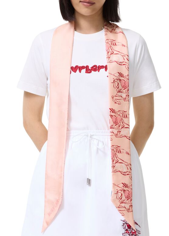 Skinny Heart Knight Silk Scarf, , hi-res