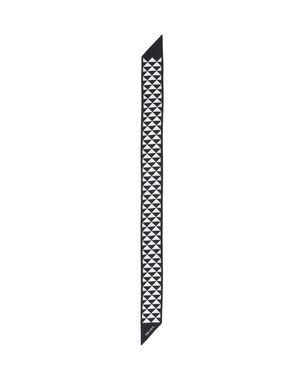 Printed silk tie, , hi-res