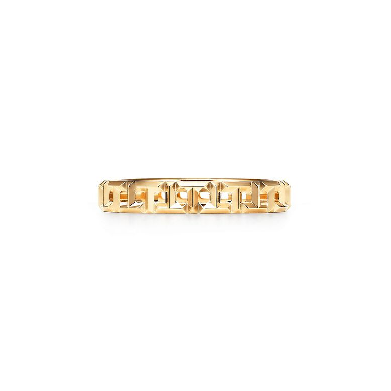 Tiffany T True narrow ring in 18k gold, 3.5 mm wide, , hi-res