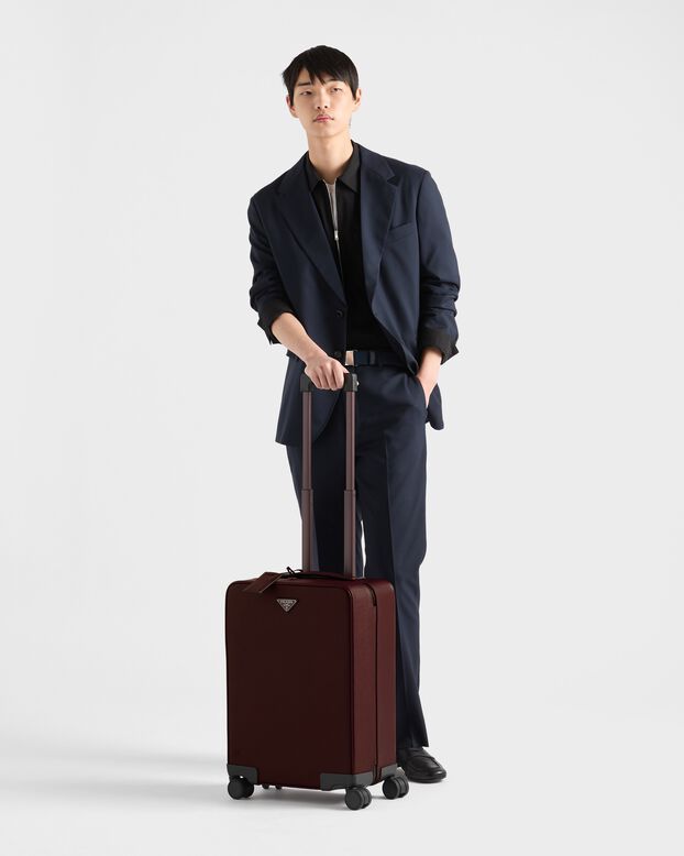 Saffiano leather trolley, , hi-res