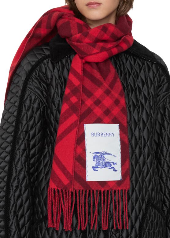 Check Cashmere Scarf, , hi-res