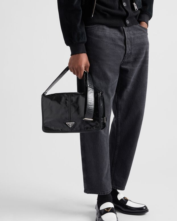Leather shoulder bag, , hi-res