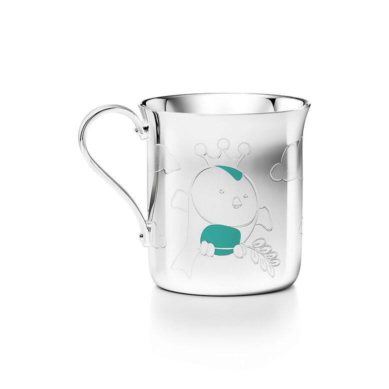 Tiny Tiffany Bird Baby Cup in Sterling Silver, , hi-res