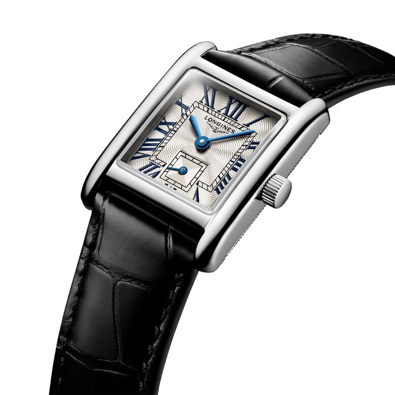 Mini DolceVita 21.5mm X 29mm Ladies Watch Silver Black Alligator, , hi-res