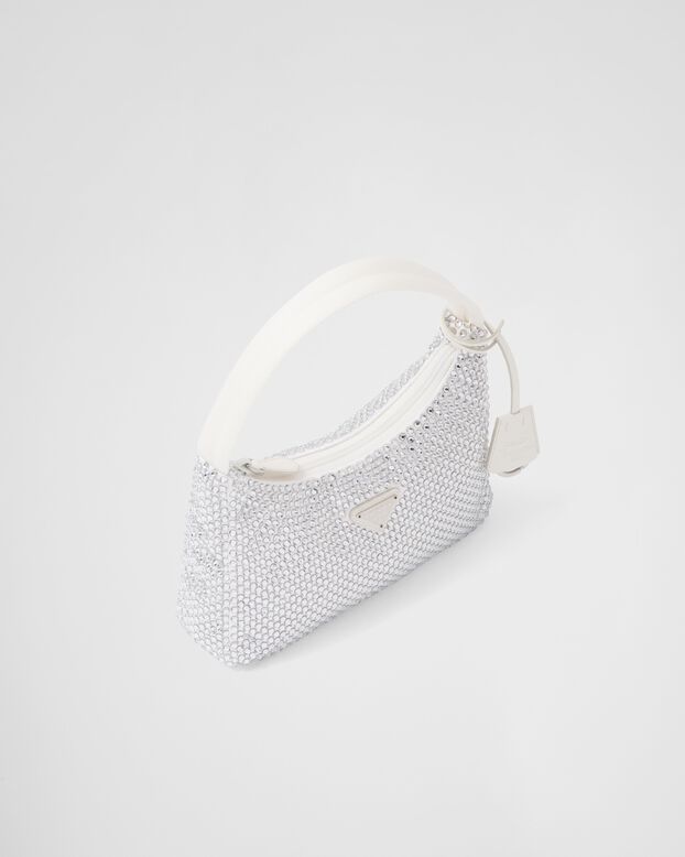 Satin mini-bag with crystals, , hi-res