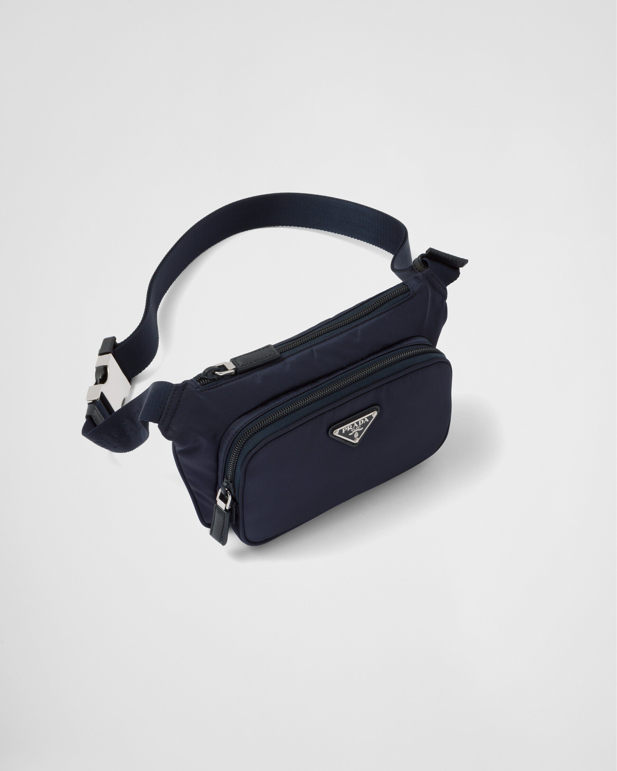Re Nylon and Saffiano leather shoulder bag