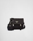 Re-Nylon and Saffiano leather shoulder bag