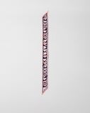 Printed twill skinny scarf, , hi-res