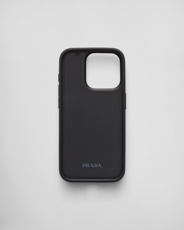 Saffiano leather cover for iPhone 15 Pro, , hi-res