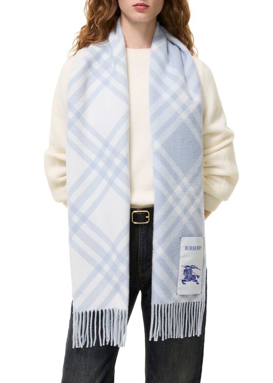 Check Cashmere Scarf, , hi-res