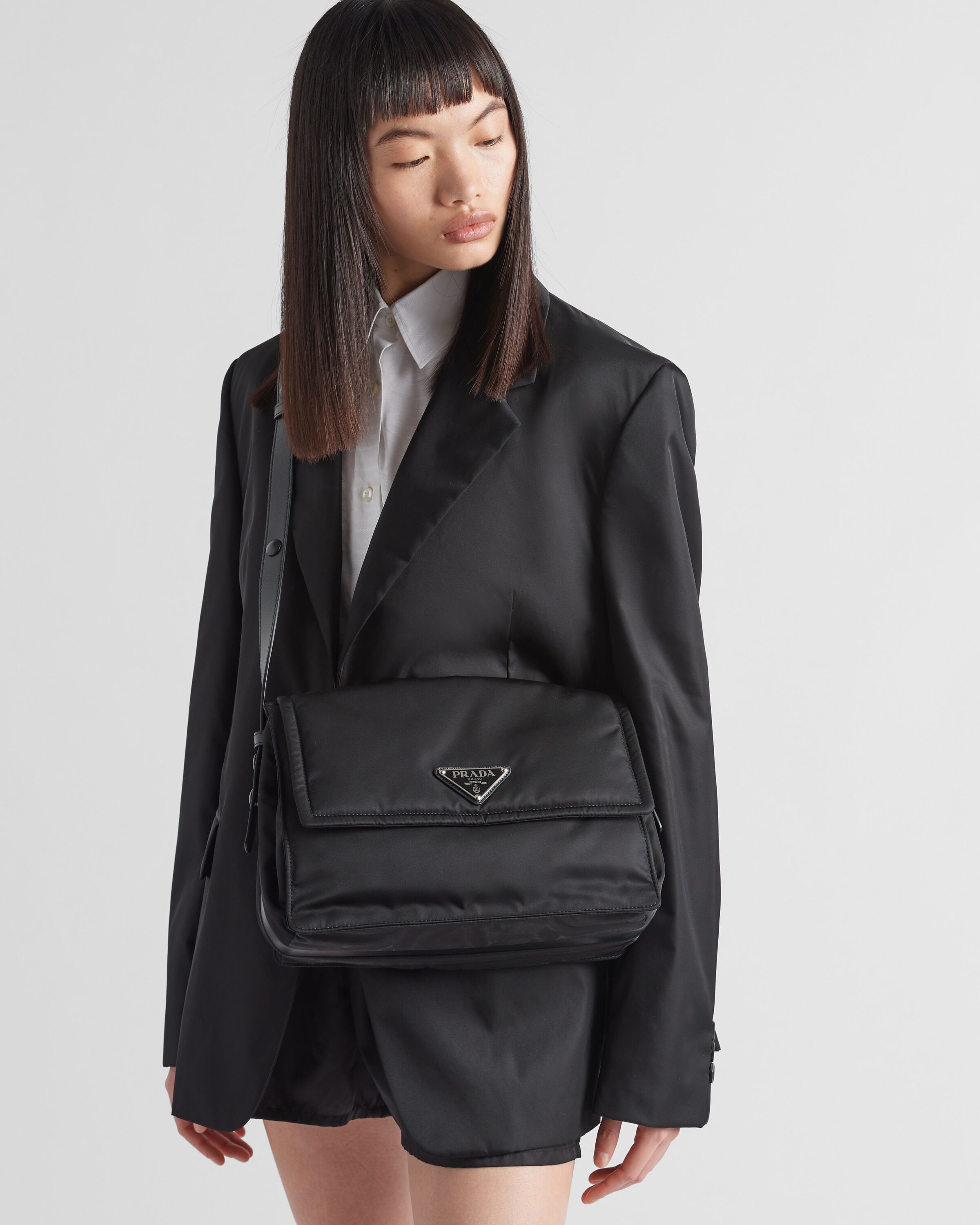 Prada medium padded nylon clutch new arrivals