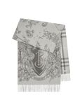 Reversible Etched Knight Cashmere Scarf, , hi-res