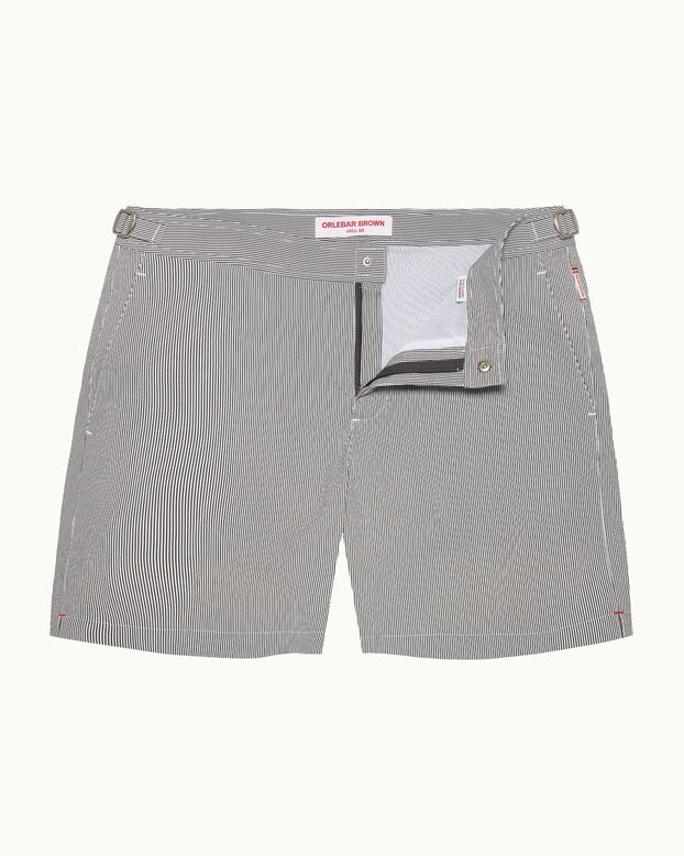Bulldog Seersucker Stripe Charcoal/White Stripe, , hi-res