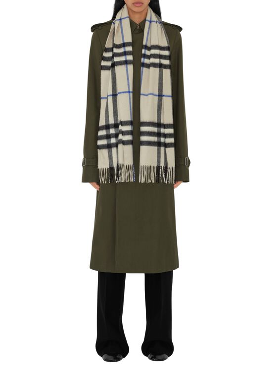 Check Cashmere Scarf, , hi-res