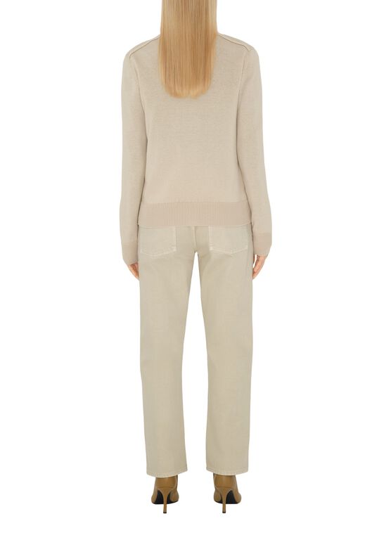 Check Label Wool Cardigan, , hi-res