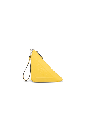 Leather Prada Triangle pouch
