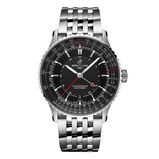 Navitimer Automatic GMT 41mm Mens Watch Black Stainless Steel, , hi-res