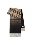 Gradient Check Cashmere Scarf, , hi-res