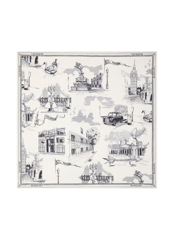 London Landmarks Silk Scarf, , hi-res