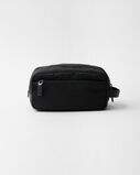 Re-Nylon and Saffiano leather travel pouch, , hi-res