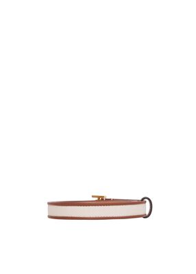 Canvas and Leather TB Belt
