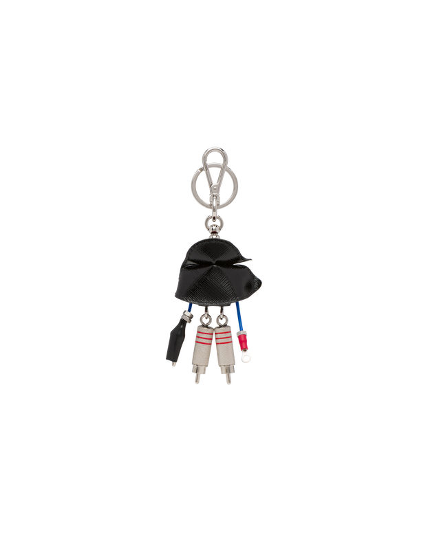Robot Saffiano leather bag charm, , hi-res