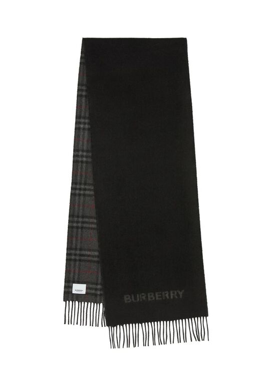 Reversible Check Cashmere Scarf, , hi-res